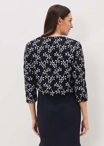 Phase Eight Ranie Lace Jackets Navy/White USA | 3162850-AQ